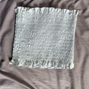 SHEIN White Smocked Crop Top